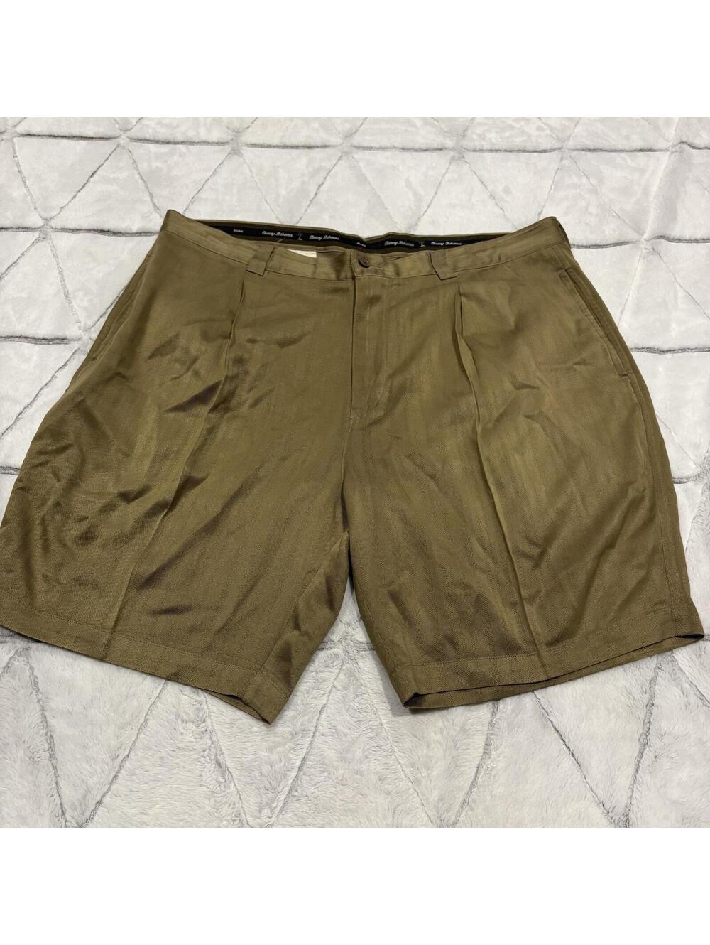 Tommy Bahama Sopranos Vintage Men's Relax Fit Green Silk Shorts Size 40